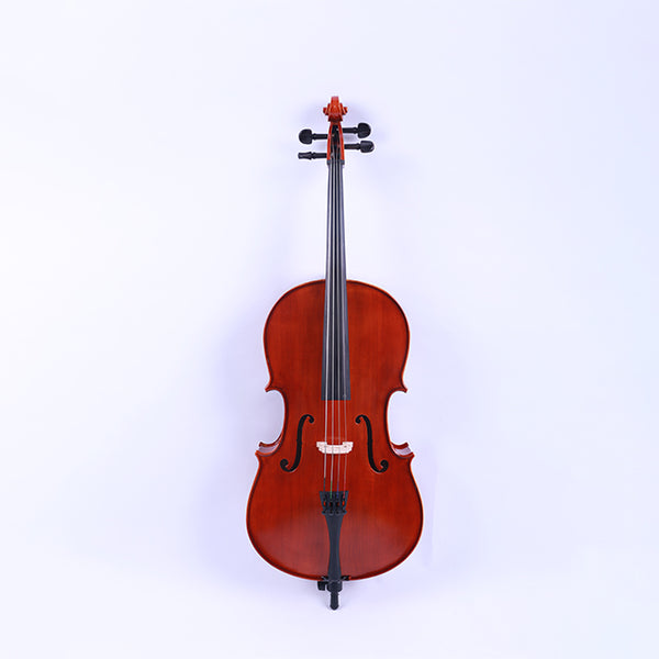 Viotune 4/4 Size Half-handmade Intermediate Cello Set for Adults Student Kids With Natural Flame